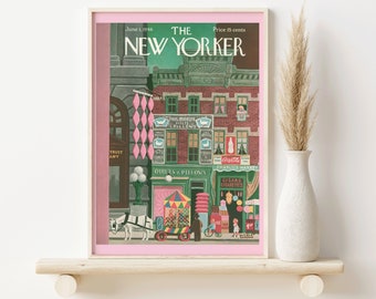 New Yorker 013 Magazine Vintage Print, A3, A4, Poster, Retro Magazine, 1950s, 1920s, Vintage Art, A5 Pack, Wall Decor