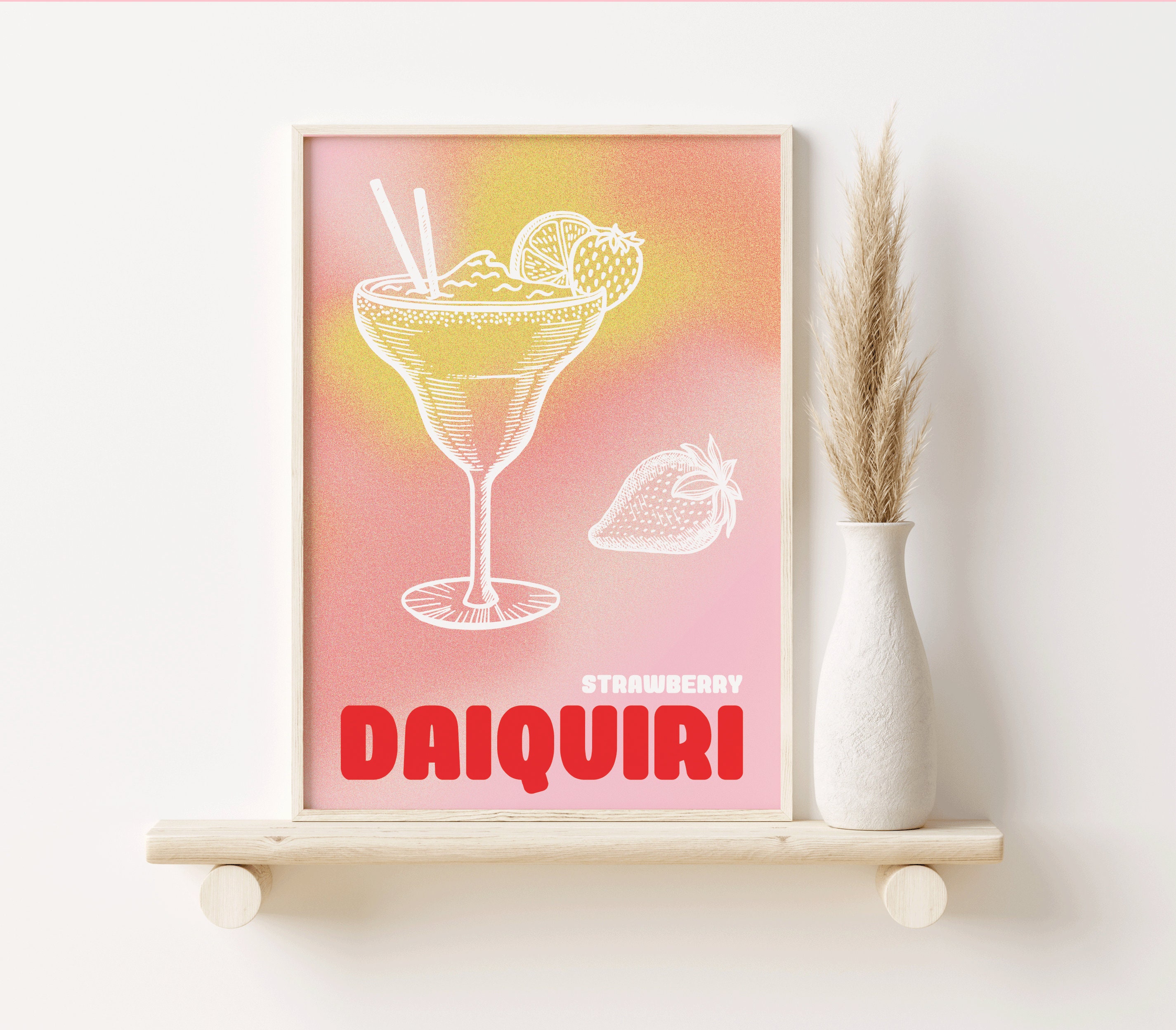 SET OF 6 Custom Cocktail Drink Print Set A3 A4 Colourful Etsy