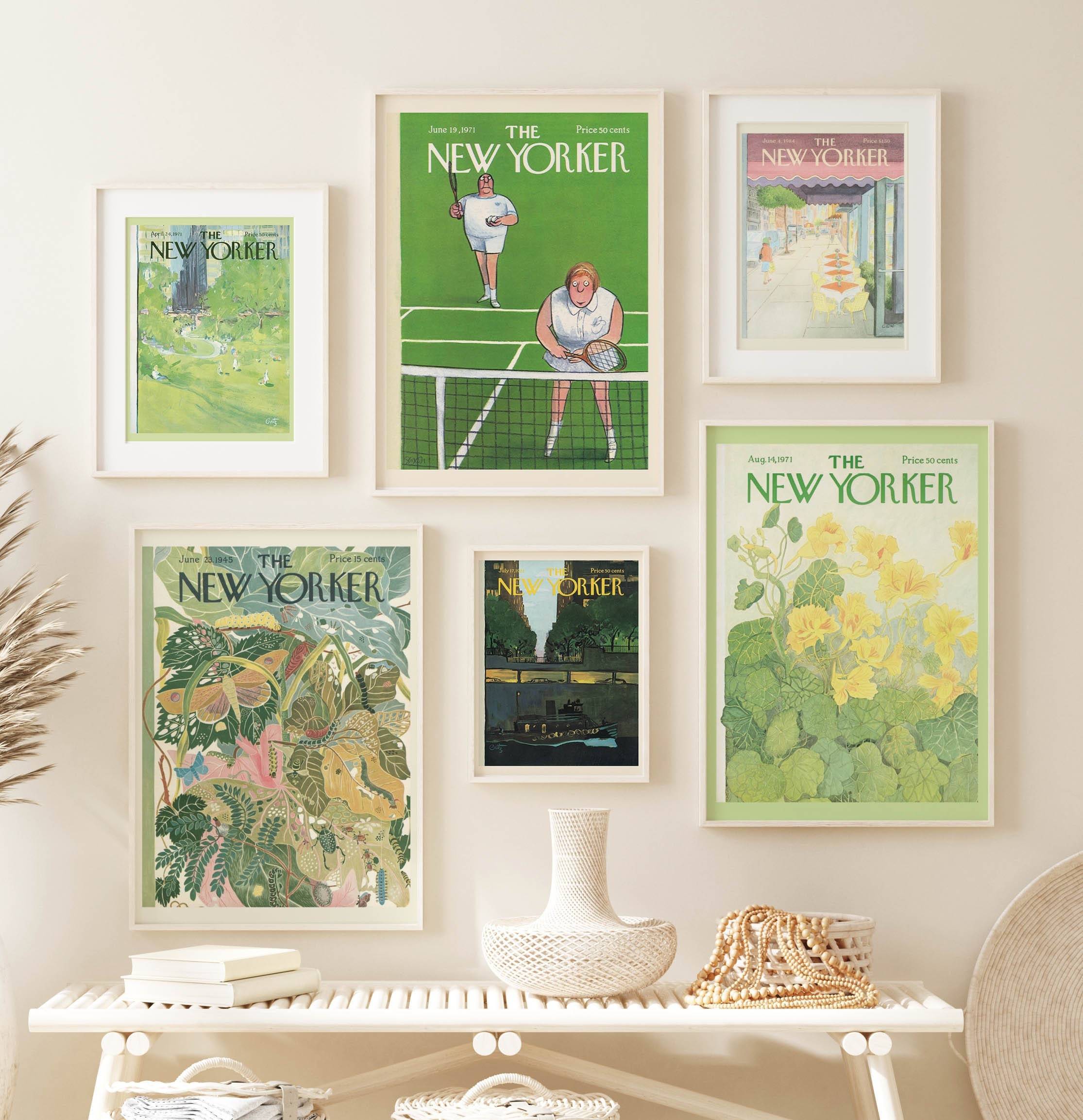 Vintage New York Magazine Gallery Wall Set of 6, Colourful Art, Trendy  Prints, Wall Decor, Multipack Prints, Print Bundle, Green Poster Set - Etsy