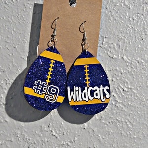 Game Day Football Earrings, Team/Mascot/School Spirit Earrings!