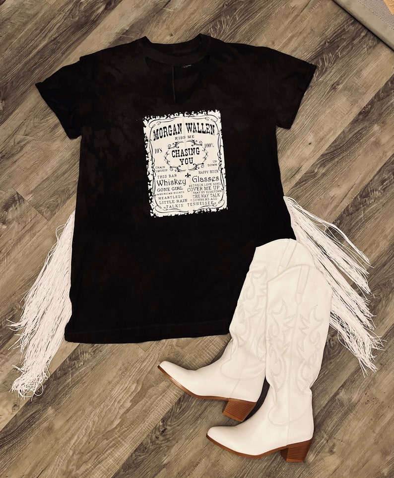 Morgan Wallen Fringe T-shirt Dress - Etsy