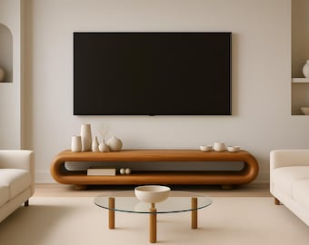 Wooden TV Console: Modern Media Stand