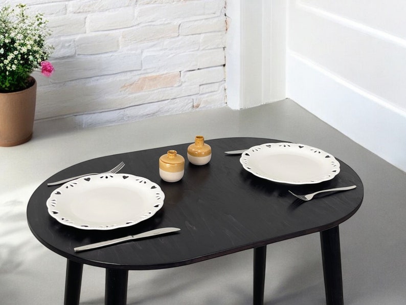 Wooden Dine Table Small, 2 Person Space Saving Breakfast Table, Kitchen