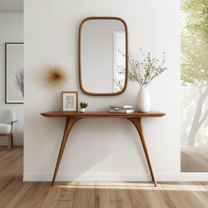 Solid Wood Entryway Console Table: Minimalist Living Room Furniture