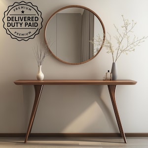 American Walnut Console Table, Handmade Entryway Table