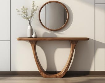 Solid Wood Console Table, Stylish wooden entry table