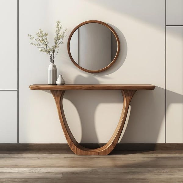 Solid Wood Console Table, Stylish wooden entry table