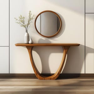 Solid Wood Console Table, Stylish wooden entry table