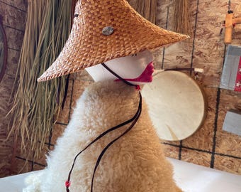 Traditional Salish style Cedar Bark Woven Hat