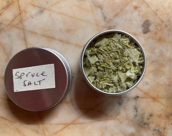 wild foraged spruce salt