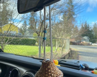 Tiny Traditional Salish cedar woven hat