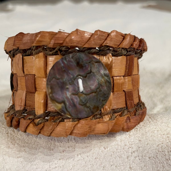 Cedar & Nettle woven Cuff bracelet