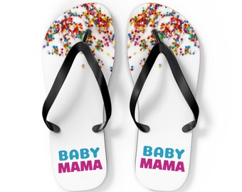 BABY MAMA Kuchenstreusel Flip Flops Babyparty neue Mutter Mutter Geschenk Baby Ankündigung Tochter Geschenk Junge Baby Mädchen Schwester Geschenk Muttertag