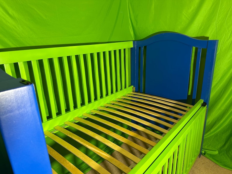 Drop Rail Sliding Rail ABDL Twin Size Deluxe Curved Headboard Adult ...