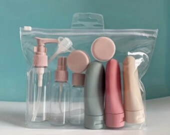 11pcs/set Portable Travel Refillable Bottle Set For Lotion, Shampoo, Shower Gel, And Cosmetics - Convenient And Leak-Proof Liquid Containers