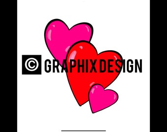 Trío de corazones de San Valentín