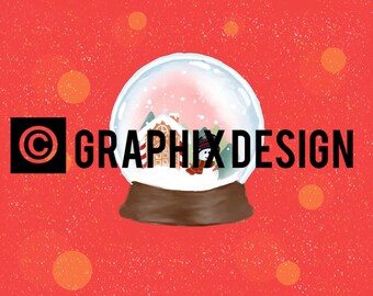 Navidad Globo De Nieve Escena Arte Digital PNG