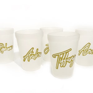 Personalized 12 oz Plastic Cups- party cups, party favors, birthday, bachelor, bachelorette, hostess gift, 30th thirtieth, 21st, girls trip