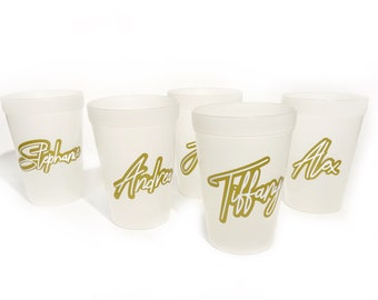 Vasos de plástico personalizados de 12 oz: vasos de fiesta, favores de fiesta, cumpleaños, soltero, despedida de soltera, regalo de anfitriona, 30, 30, 21, viaje de chicas