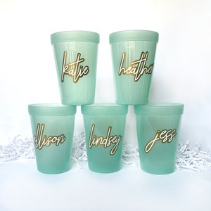Personalized 12 oz Plastic Cups- party cups, party favors, birthday, bachelor, bachelorette, hostess gift, 30th thirtieth, 21st, girls trip