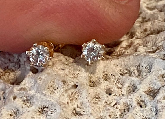 Petite Diamond Earrings 14 Kt - image 1