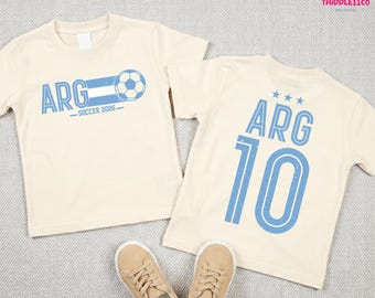 Personalized Argentina Soccer Toddler Shirt, World Soccer Game Day Tee, Soccer 2026 Shirt, Soccer Player Apparel, Argentina Flag Tee
