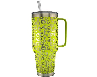 Yeti 42oz tumbler, Yeti Stanley, Mama Yeti, Christmas Gift, Animal Print tumbler, Custom stanley cup, Laser Engrave Yeti, Gift for her