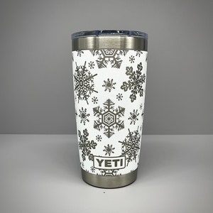 Yeti 20oz seamless snow flake pattern