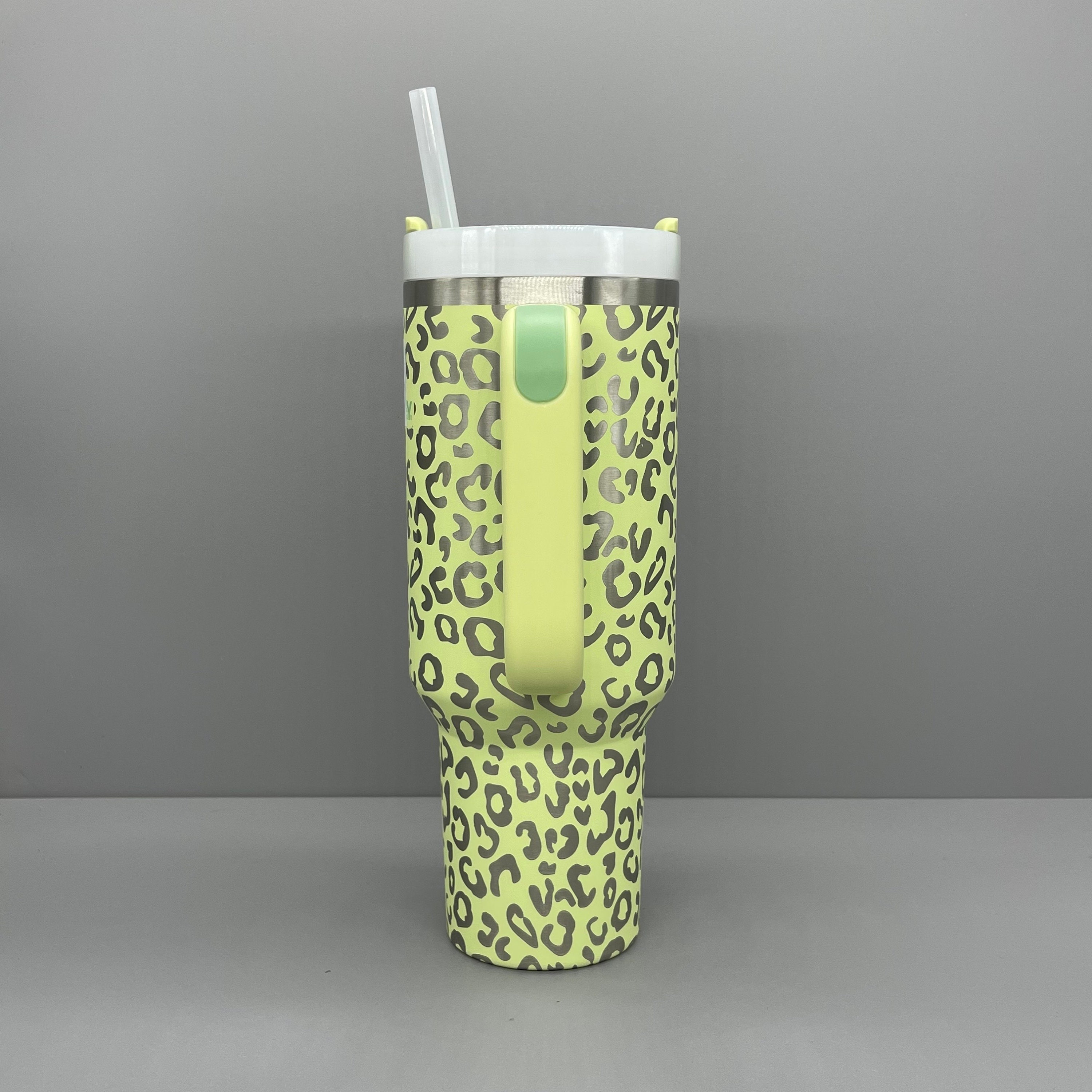 Customized Stanley Tumbler Ombré Leopard Tumbler 40oz Personalized