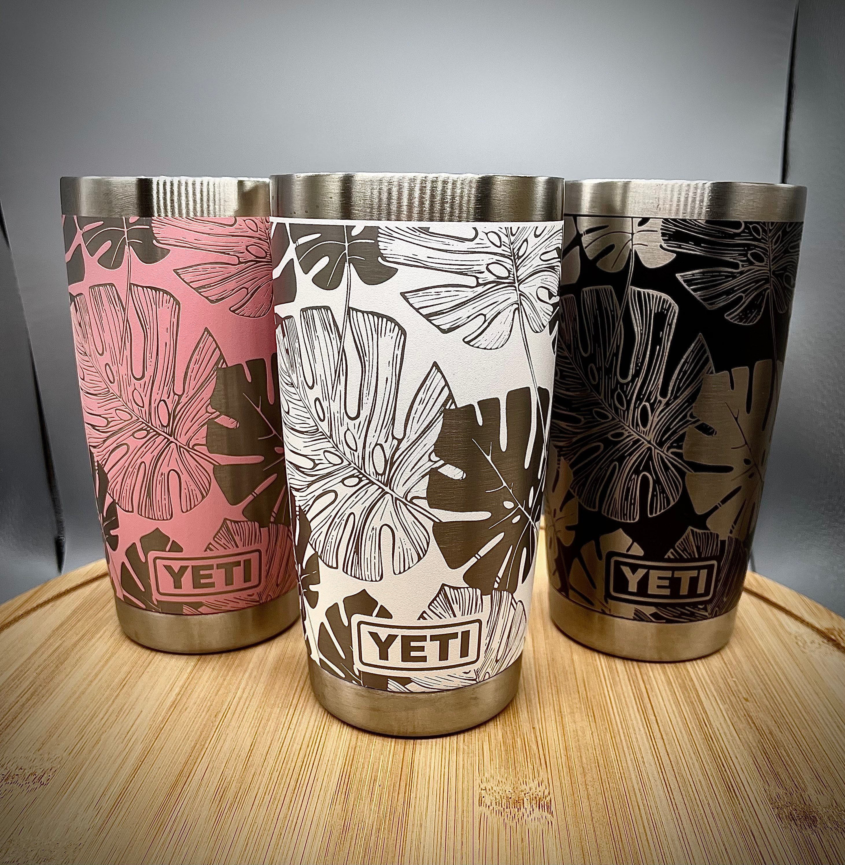 Yeti 20oz Seamless Tropical Leaves Tumbler Etsy Canada