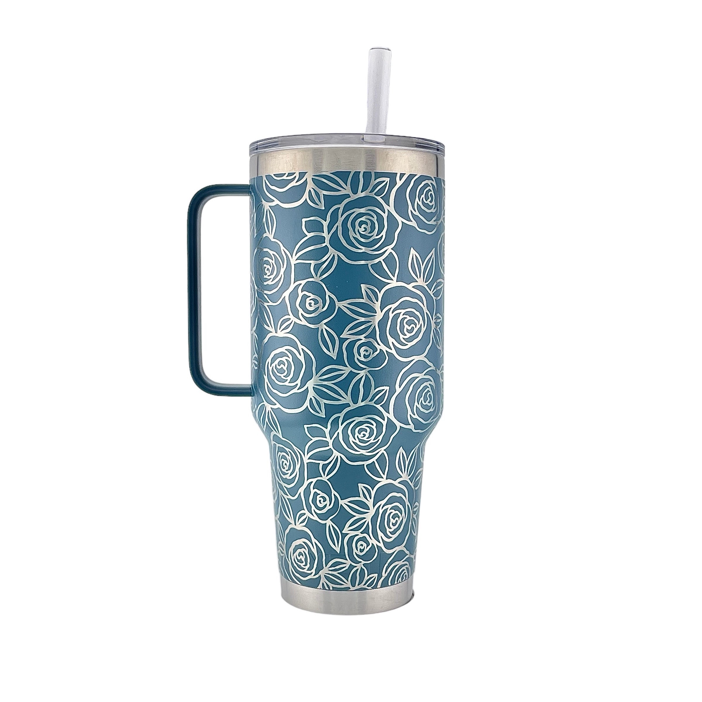 Rose Color Yeti 42oz Yeti Tumbler Rose Engraved, Laser Yeti Tumbler Rose Gift ...
