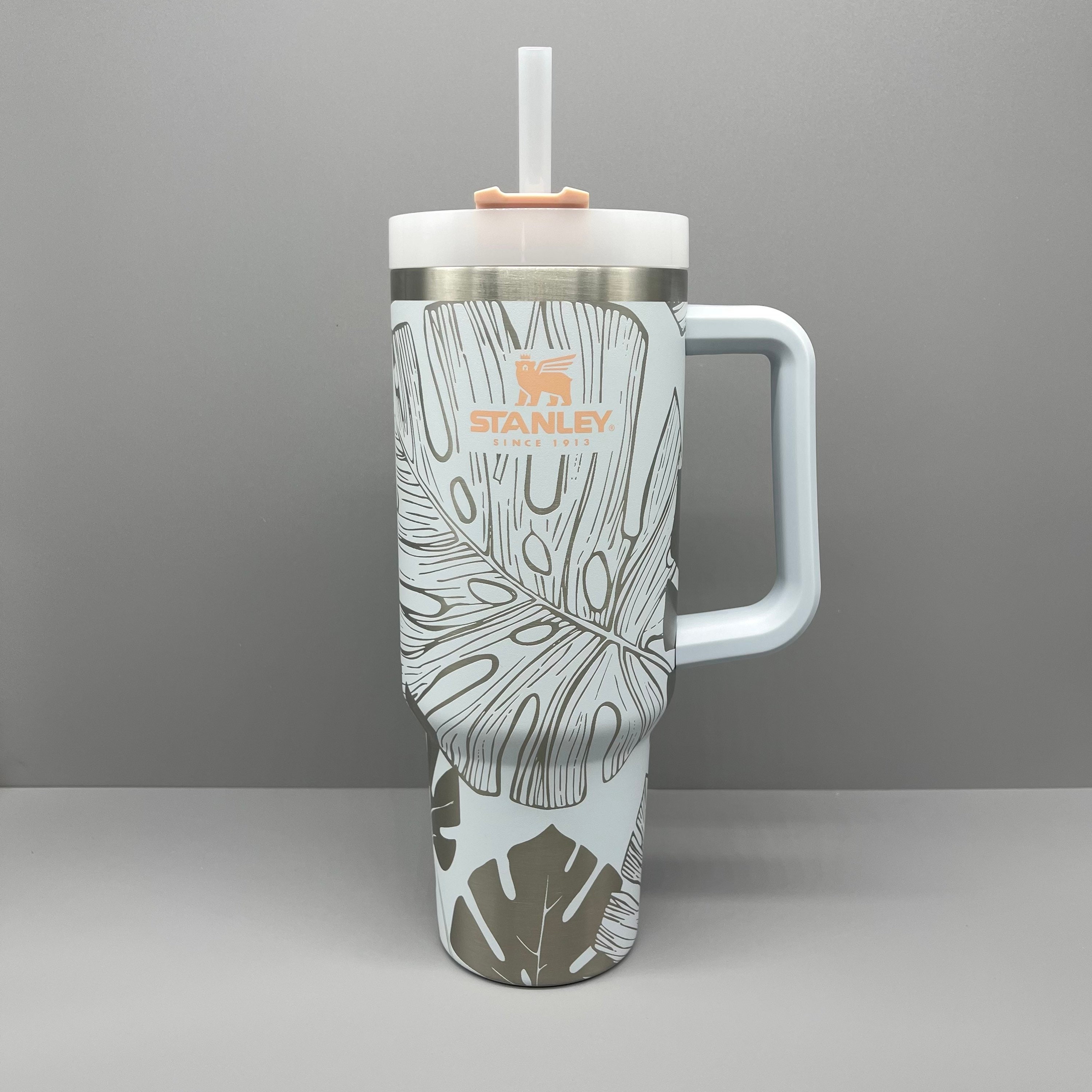 Stanley 40oz Monstera Leaves Tumbler Etsy