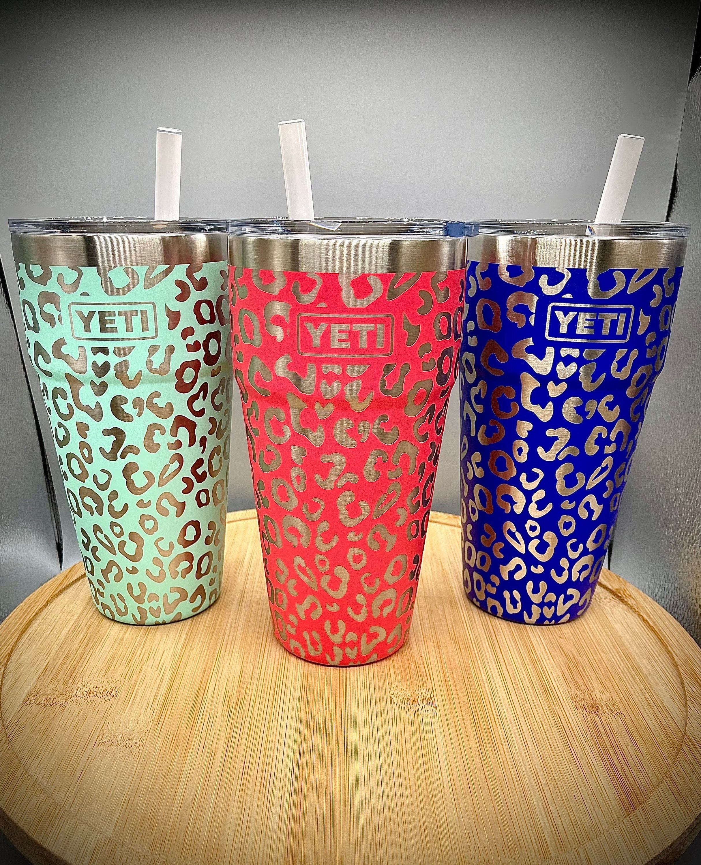 Yeti 30oz Alpine Yellow Sunflower Laser Engraved 360 Degree 