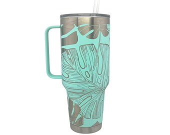 Yeti 42oz Monstera Leaves Tumbler - Etsy