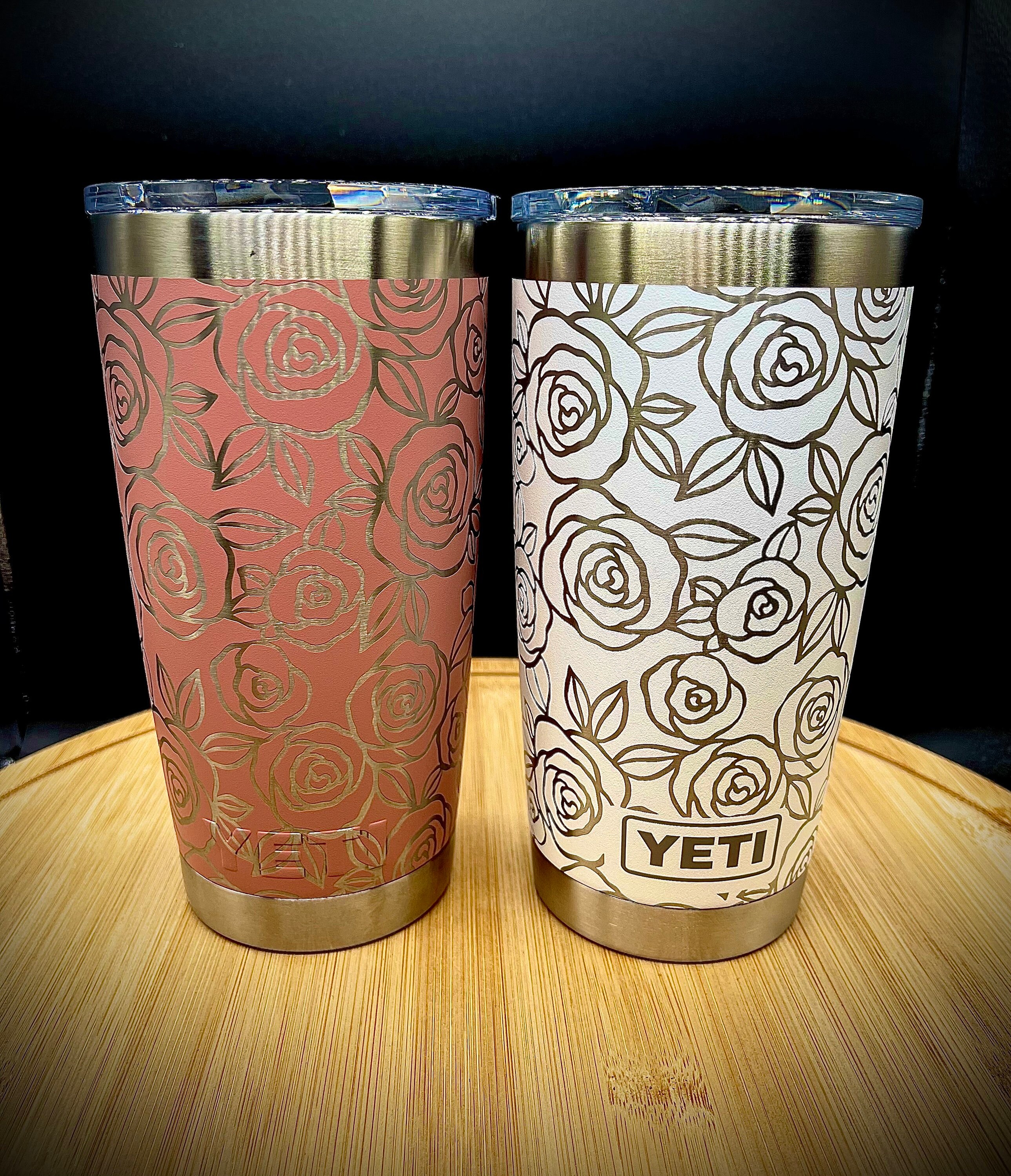 Rose Color Yeti Yeti 20oz Seamless Rose Flower Tumbler - Etsy