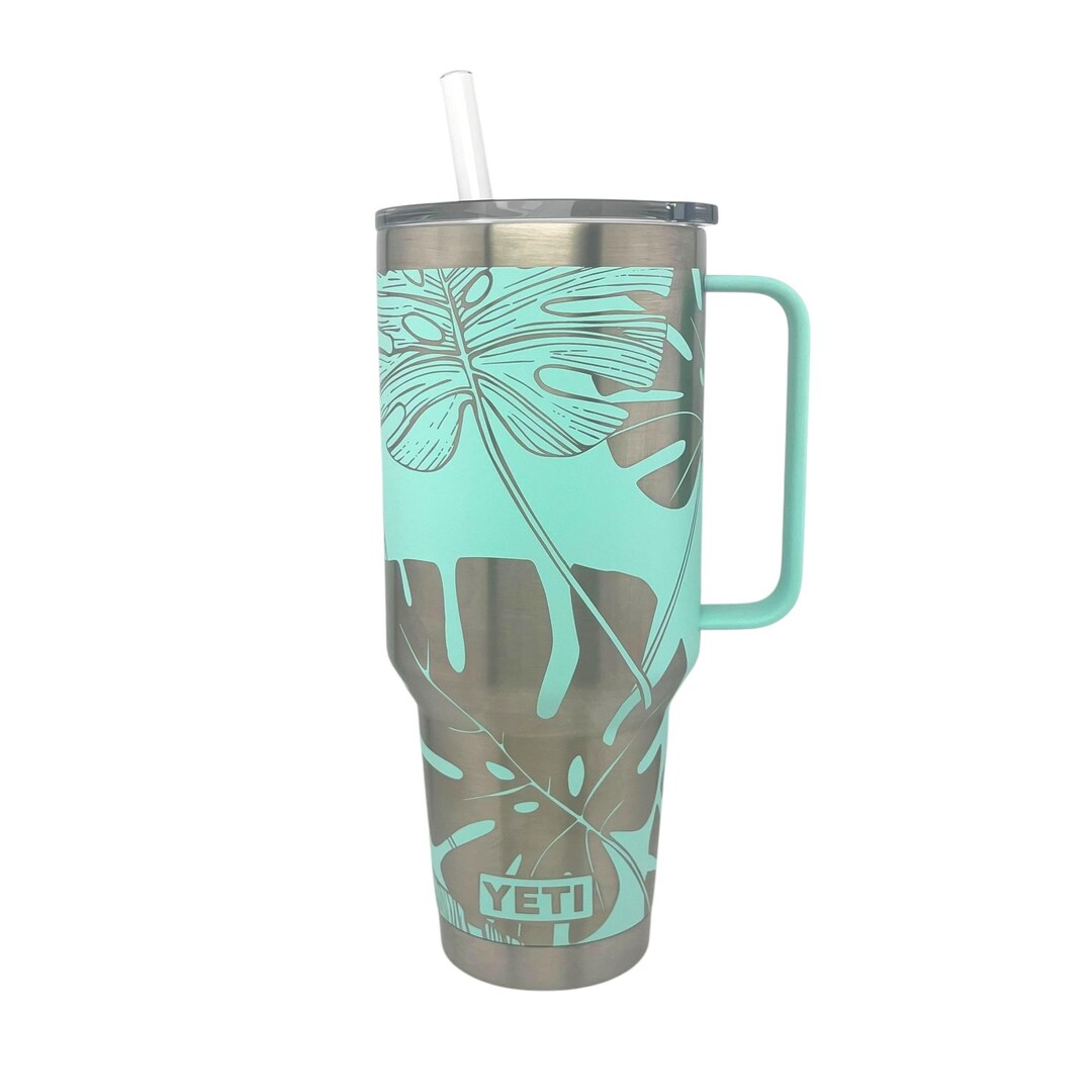 YM2612L CELECTオリジナル モンスタースタッズ鉢 白歯 炭化4号 Yeti 42oz Monstera Leaves Tumbler - Etsy