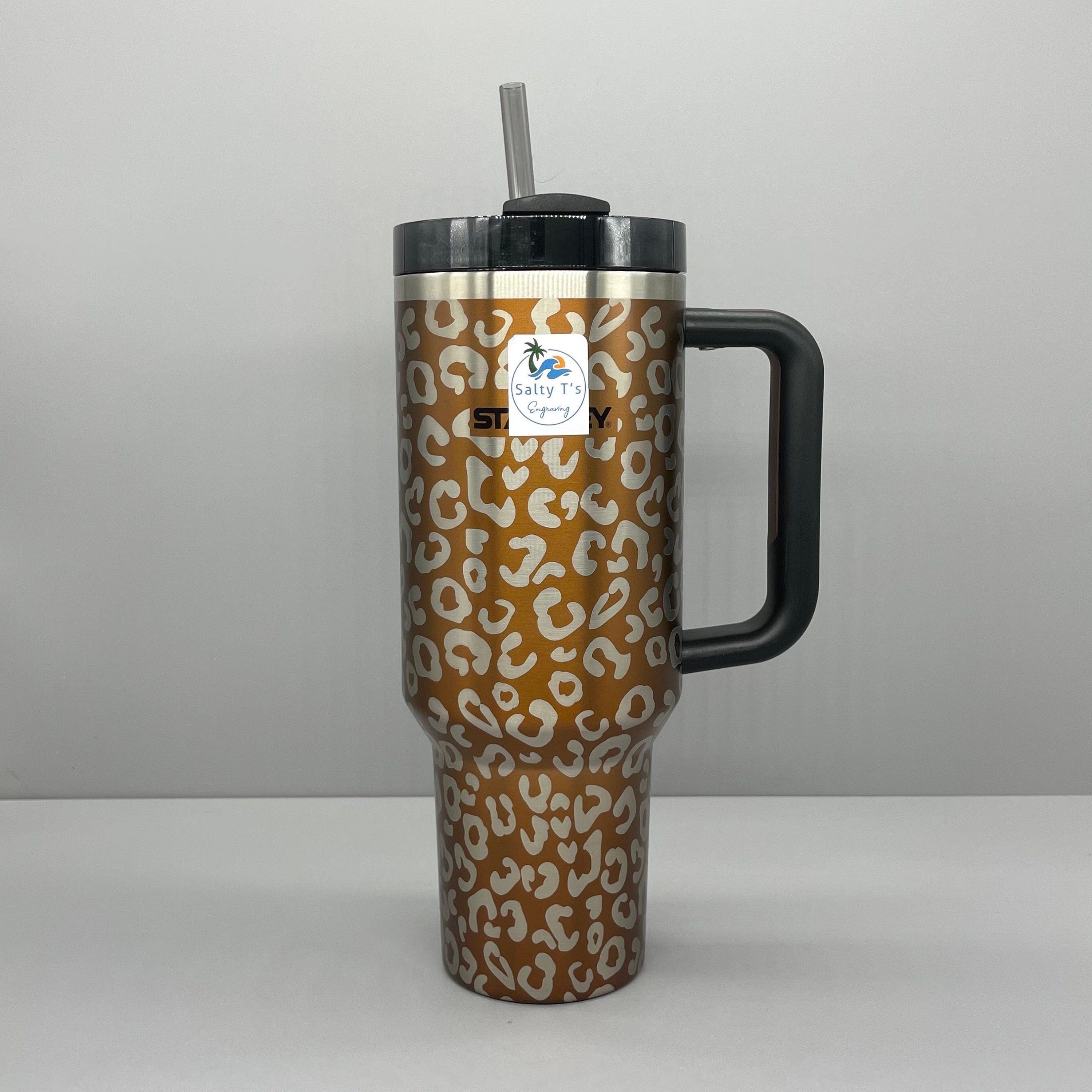 Stanley Fashion 30oz/40oz Tumbler With Handle Leopard Tumbler With