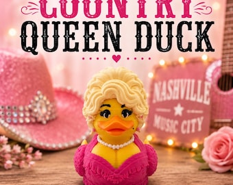 3D Printed Country Queen Duck | Singer Inspired Duck | Cruise Duck Hiding Gift | Country Music Duck Figurine | Cruise Duck
