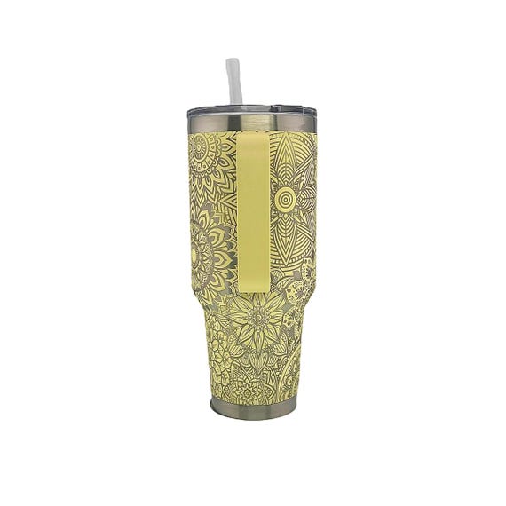 42oz Yeti Tumbler Mandala Engarved, Laser Yeti Tumbler Mandala