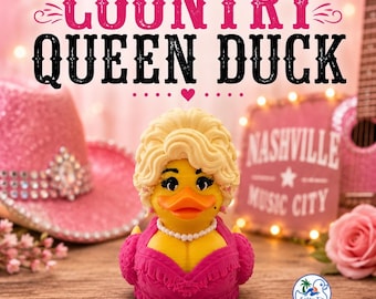 3D Printed Country Queen Duck | Singer Inspired Duck | Cruise Duck Hiding Gift | Country Music Duck Figurine | Cruise Duck