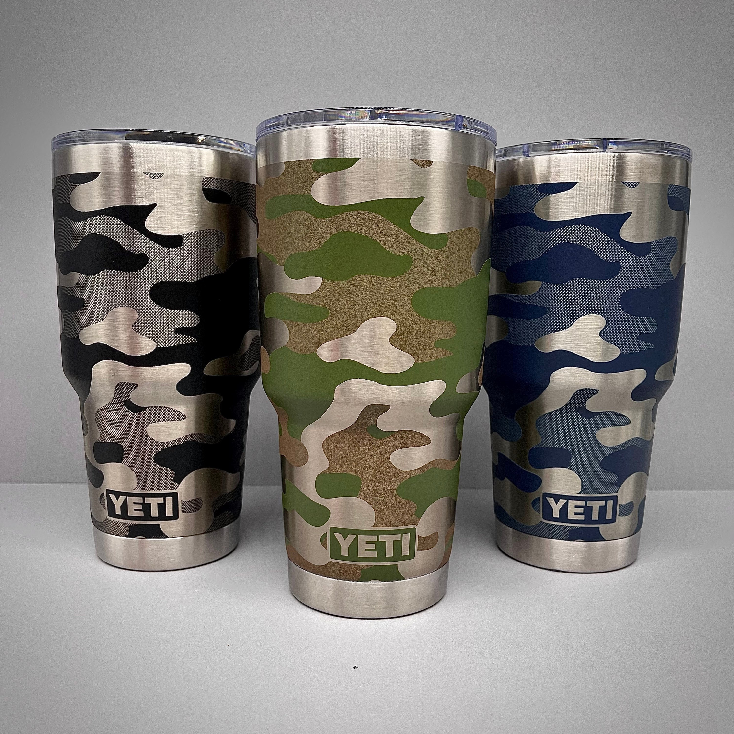 Yeti 30oz Laser Engraved Seamless Camo Pattern 