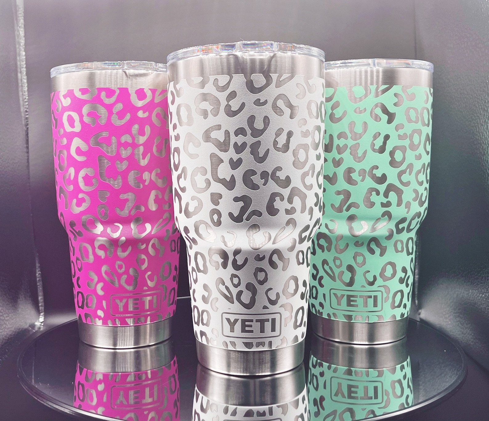 Yeti 30oz leopard pattern tumbler Etsy