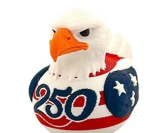 Cruise Duck | American Pride Duck | 3D Printed USA Duck | Fourth of July Decoration | Freedom Gift | Patriotic Eagle Duck