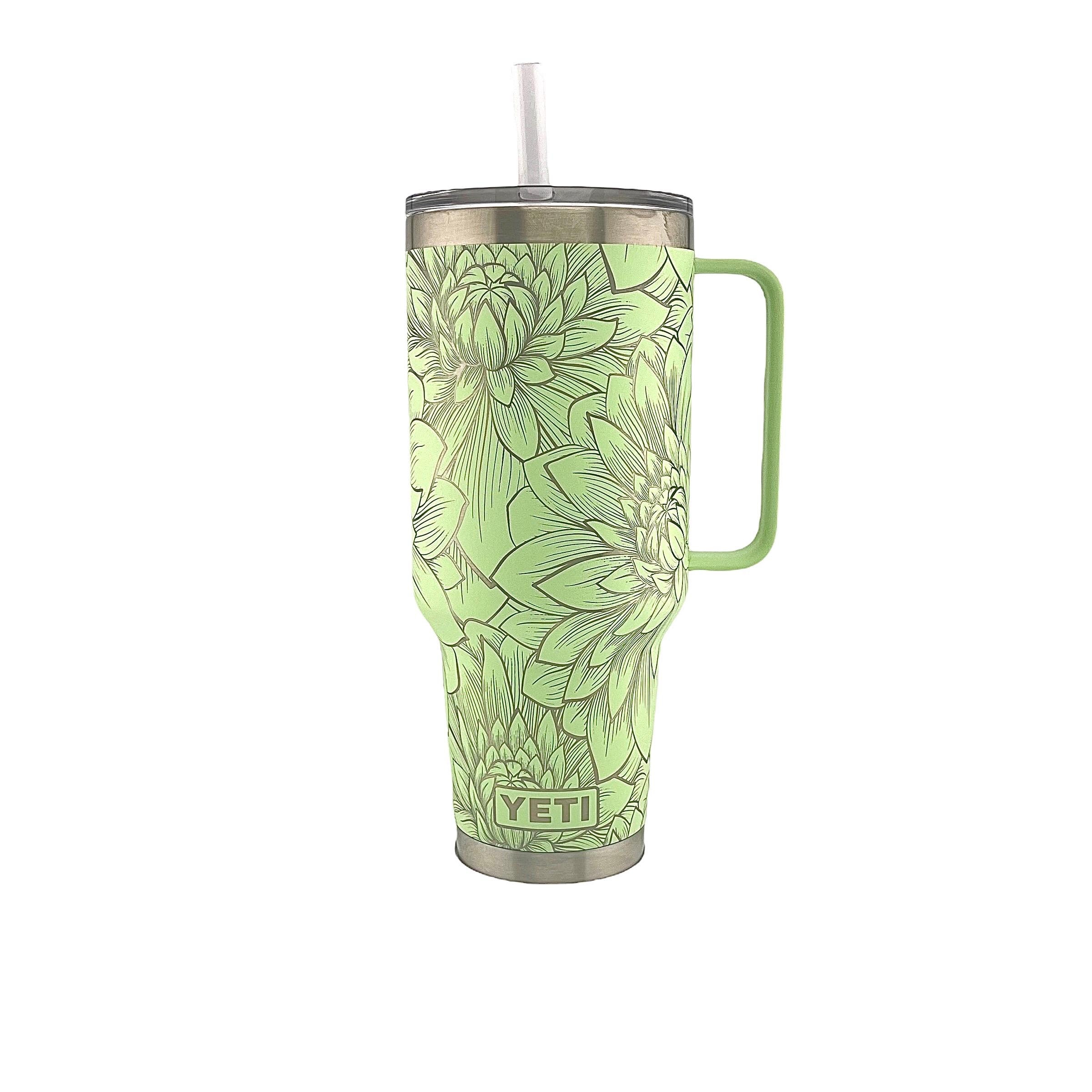 42oz Yeti Tumbler Dahlia Engarved, Laser Yeti Tumbler Dahlia Gift