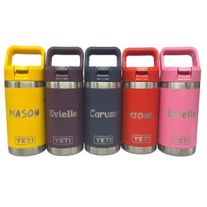 12oz Junior Rambler Engraved Yeti, Laser Yeti Tumbler Custom, Personalized Kids Yeti water bottle, 12oz yeti tumbler, back to school gift.