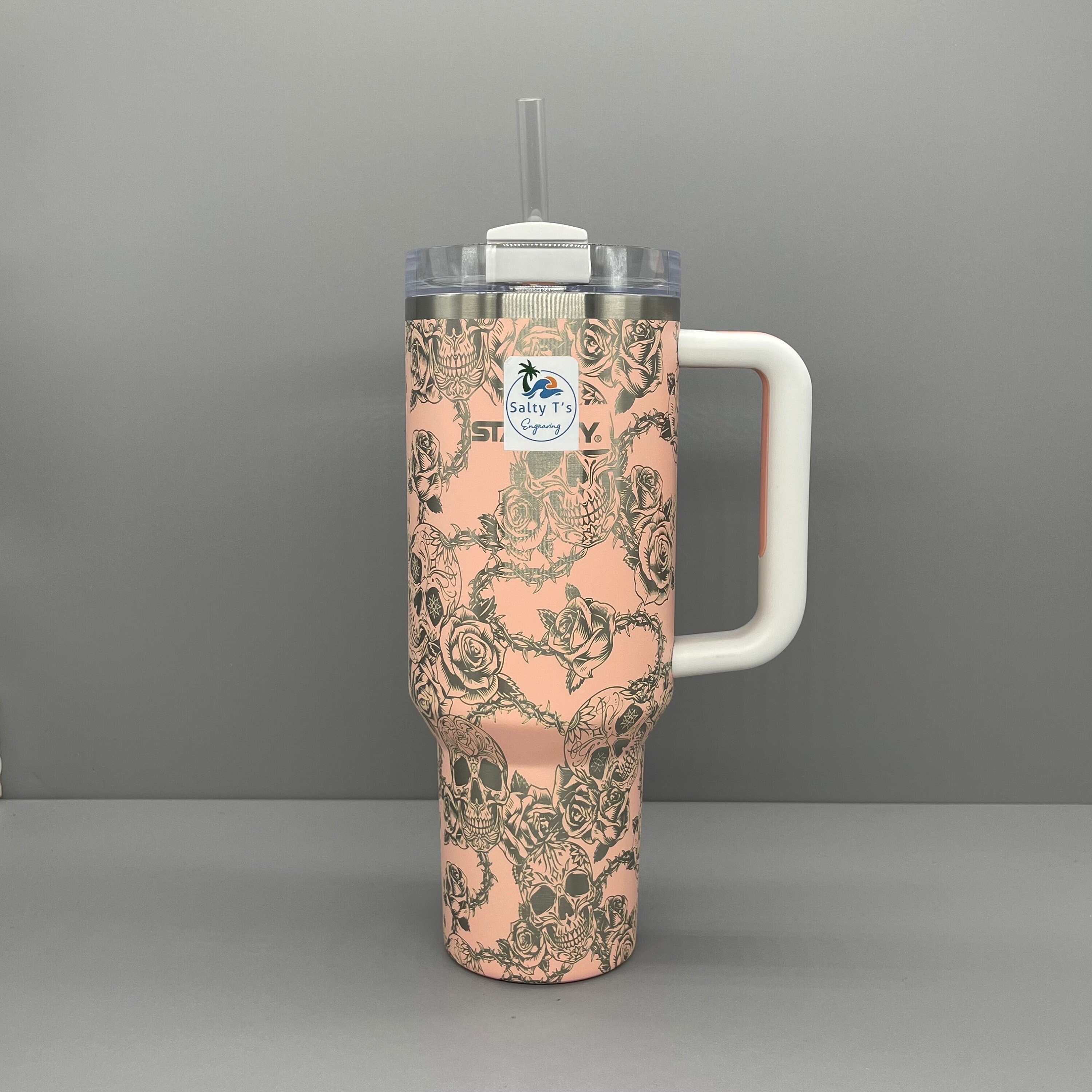 Turning Point エンタングル　スカルファイヤー(限定モデル) Skull and Roses Engraved Stanley 40oz Tumbler - Etsy