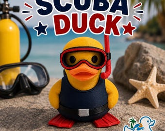 Scuba Cruise Duck, 3D Printed Cruising Ducks Hide and Find Game, Cruise Ship Gift Souvenir