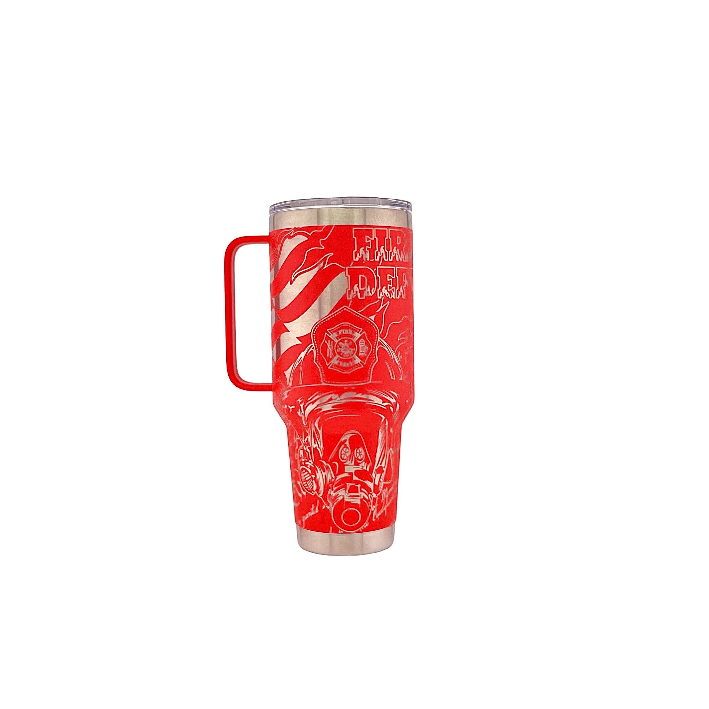 42oz Yeti Tumbler Firefighter , Laser Yeti Tumbler, Firefighter