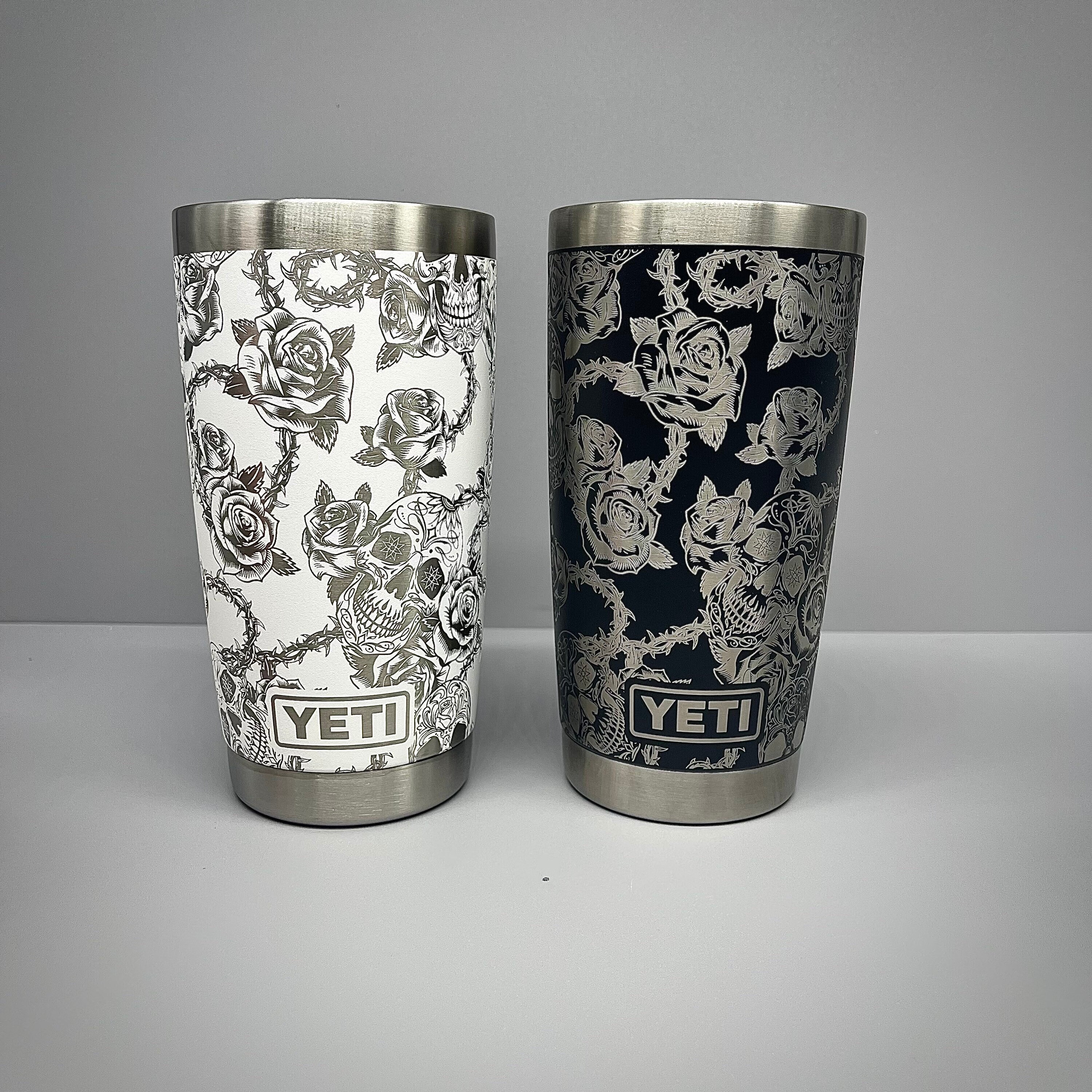 Rose gold tumbler with LV 3/4 - Loaiza Custom Creationz