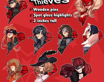 Pines de madera de Phantom Thieves / Persona 5